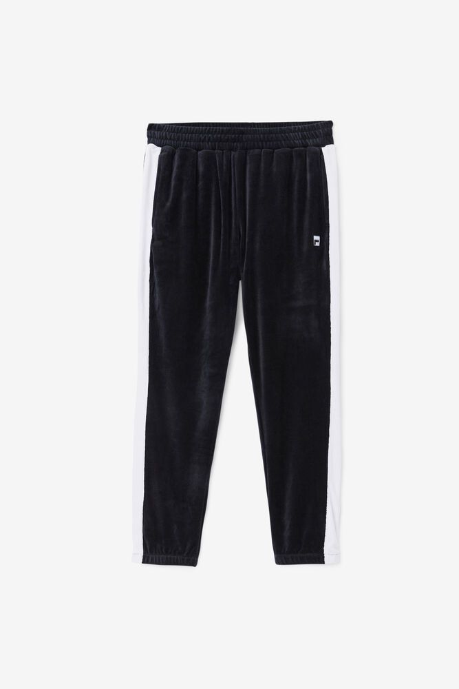 Fila Pants Mens Black - Brice Velour - Philippines 4298605-ZS